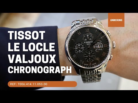 TISSOT LE LOCLE VALJOUX CHRONOGRAPH SILVER AND BLACK