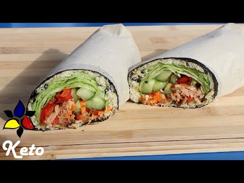 Sushi Burrito Teriyaki Salmon | Keto Recipe