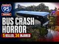 Virginia Horror: Bus Plows Into Traffic on I-95, 5 Killed