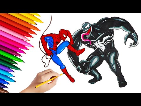 Spider-man VS Venom Coloring Pages , Drawing And Coloring Avengers