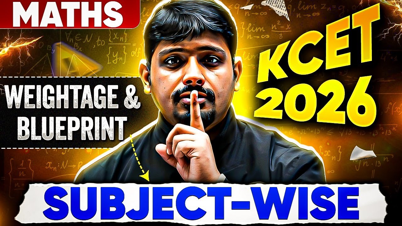 KCET 2026 Subject-wise Weightage & Blueprint | Complete Exam Guide #kcet2026
