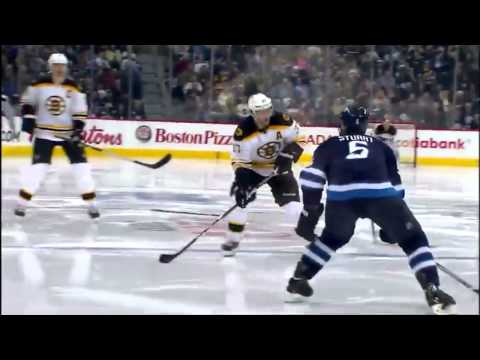 Brad Marchand Sweet Backhand Goal vs Winnipeg Jets 2/17/13