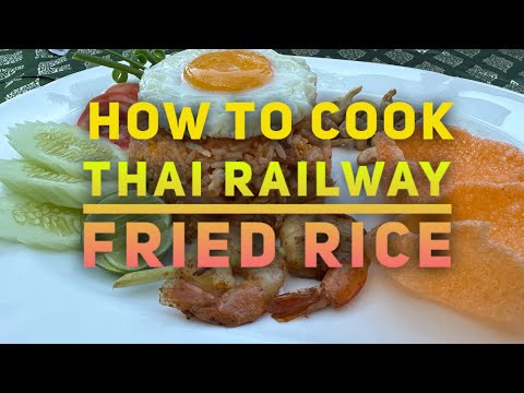 Como cozinhar arroz frito ferroviário tailandês