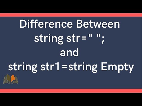 Difference Between String Str And String Str1string Empty