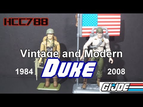 HCC788 Vintage vs. Modern DUKE! G.I. Joe toy comparison