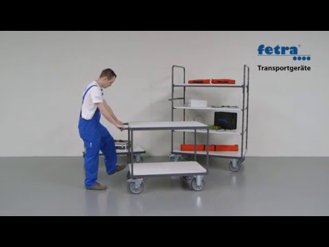 Video: ESD-Tischwagen 9401B - Stahlbl.-Plattformen bündig-Ladefläche 1.000 x 600 mm