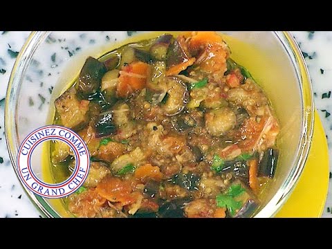 Aubergines confites à la Grecque