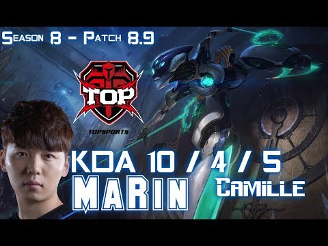 TOP MaRin CAMILLE vs POPPY Top - Patch 8.9 KR Ranked