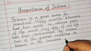 Importance of science-Essay Writing || neat and clean handwriting @MASTERHANDWRITING