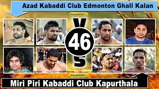 Azad Kabaddi Club edmonton Vs Miri Piri Kabaddi Club Kapurthala (Tungwali Bathinda) 