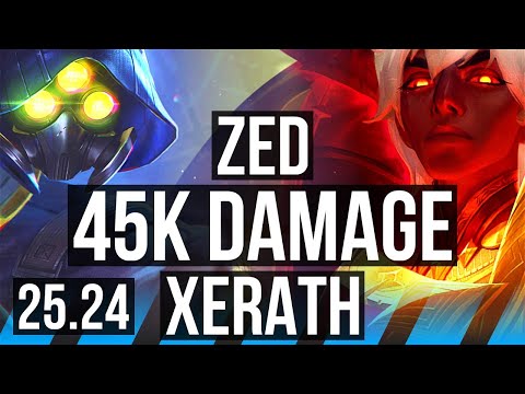 ZED vs XERATH (MID) | 45K damage | NA Grandmaster | 25.24