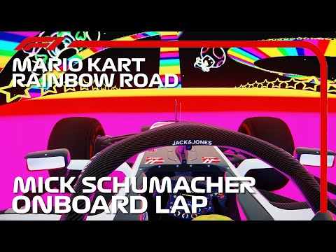 Mick Schumacher Onboard | Mario Kart Rainbow Road | 2021 Special Cup Grand Prix
