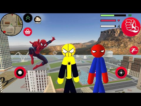 Mafia Spiderman-Stickman Rope Hero New Gangster #11 - Android Gameplay