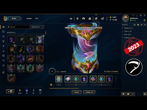 25x Immortal Journey 2023 capsules opening (slow) - League Of Legends