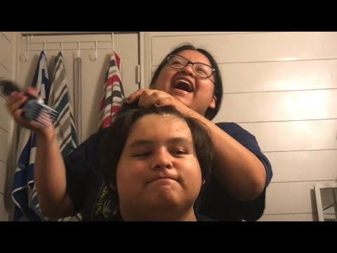Cutting my big little brother’s hair( BACK FROM MY HIATUS)