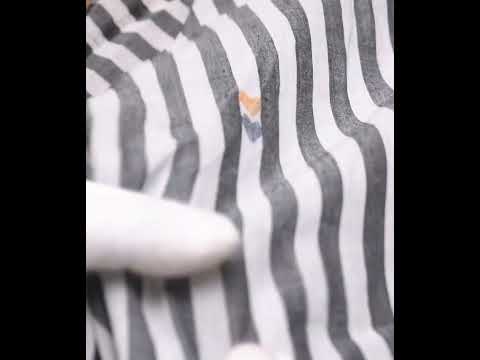 Black And White Jamdani Pure Cotton 63 GSM Handwoven Fabric — video