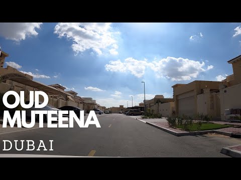 Oud Al Muteena. Driving through residential neighborhood in eastern Dubai