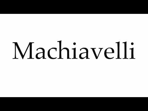 How to Pronounce Machiavelli