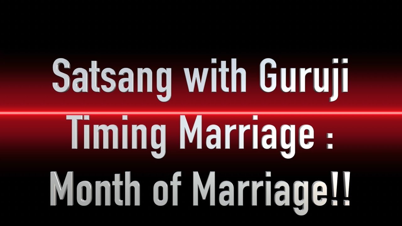 SWG: Timing Marriage — Month of Marriage?