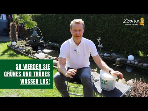 Nie wieder grünes und trübes Wasser im Gartenteich mit dem primuspet Natürlichen Wasserklärer