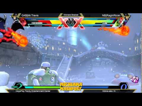 NB|RaginRican vs G4B|Mr Travis - Michiana Mashfest Winners Bracket Ultimate Marvel Vs Capcom 3