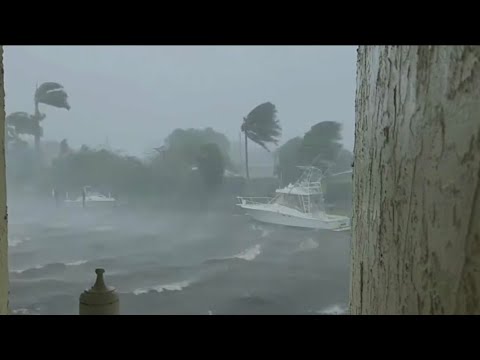 Hurricane Ian: Timelapse video shows massive storm surge