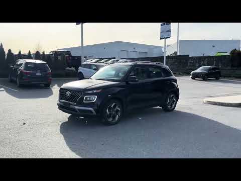 2021 Hyundai Venue Ultimate IVT w/Black Interior in Black for sale at Abbotsford Hyundai in Abbotsford, BC