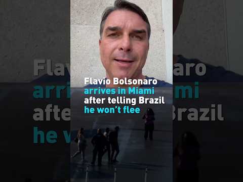 Flavio Bolsonaro arrives in Miami after telling Brazil he won't flee