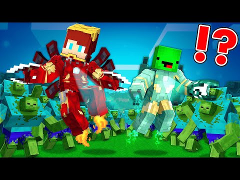 IRON MAN Armor vs 1000 MUTANT ZOMBIES - Maizen JJ and Mikey