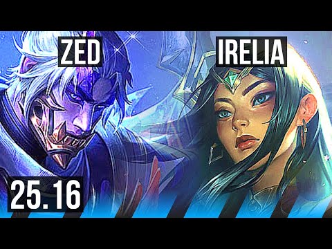 ZED vs IRELIA (MID) | Dominating | KR Diamond | 25.16