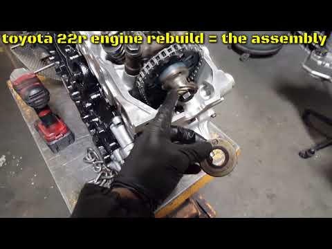 Toyota 22r engine rebuild = the assembly, timing marks amd install