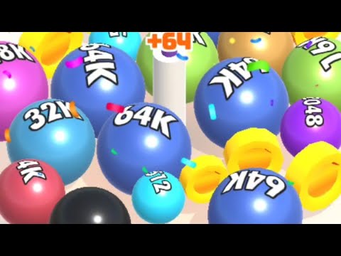 Merge Blocks 3D - 2048 Puzzle Balls ASMR Unlock 128k-256k, iOS Android Gameplay Walkthrough Part 7
