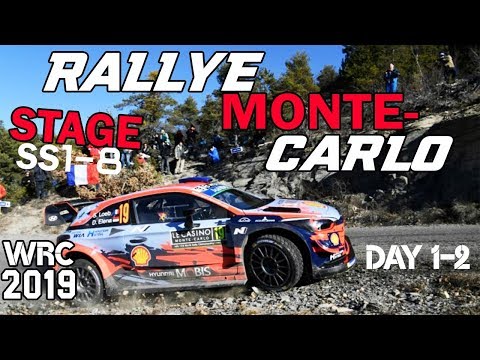 WRC 2019 Rallye Monte Carlo. DAY 1-2! STAGE SS 1-8.! Highlights!