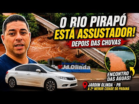 O Encontro das Águas do Rio Pirapó com o Paranapanema Ficou INCRÍVEL Depois da Chuva!