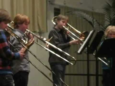 Beat it - de 4 tromboniers: Luuk, Laurens, Bram en Ruben