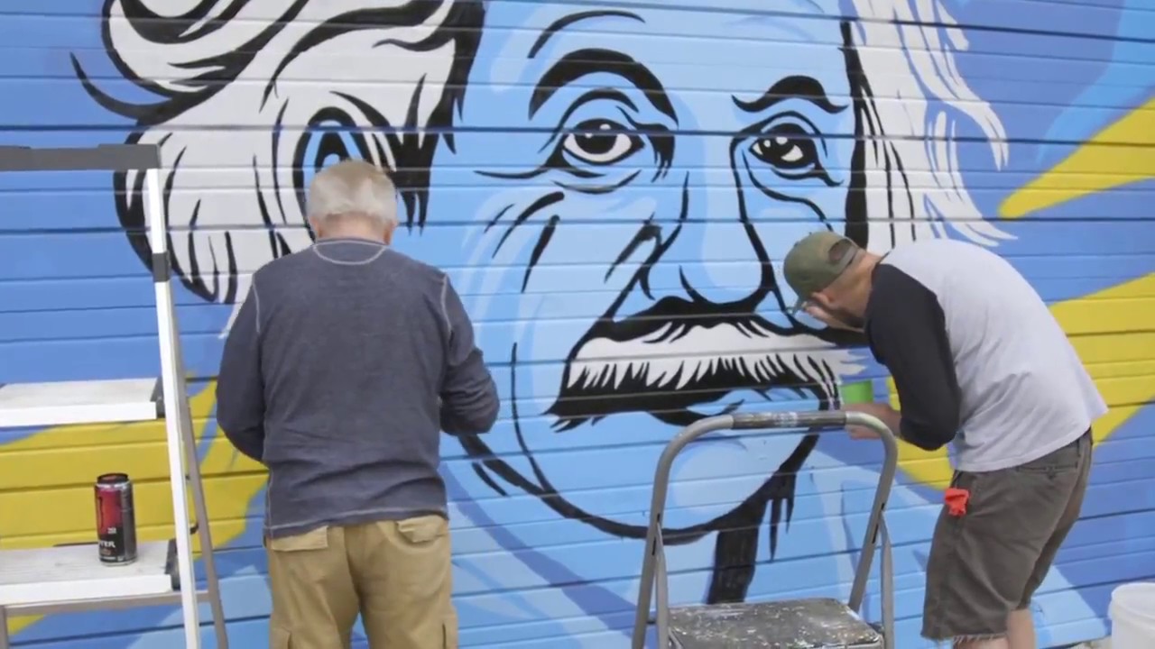 Albert Einstein Street Art Mural