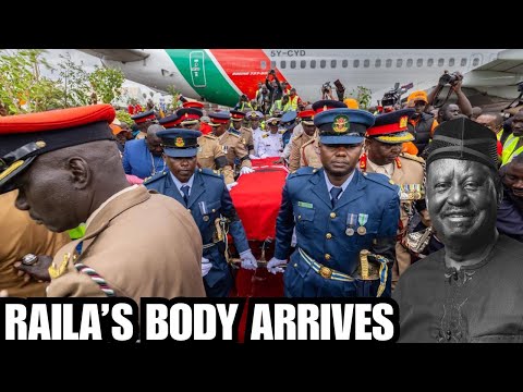 LIVE: Raila Odinga's body arrives in Kenya from India, Procession to Kasarani Stadium for viewing