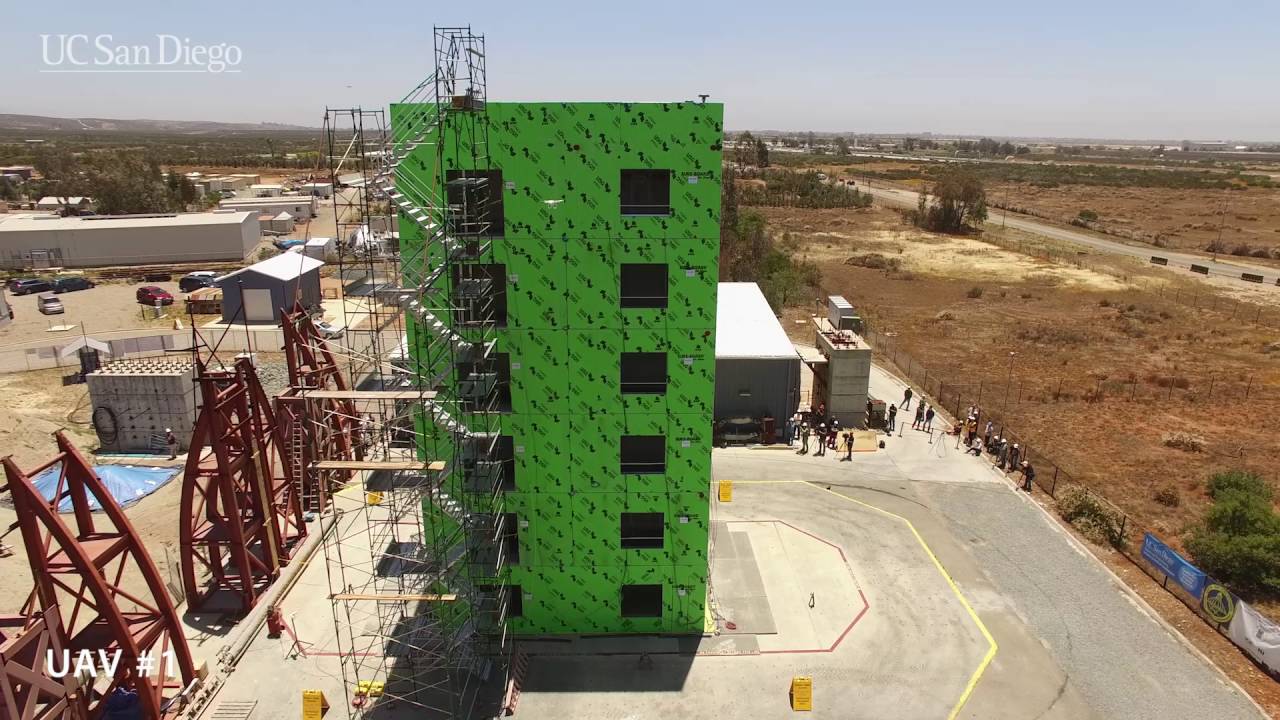 Six-story steel frame building undergoes seismic testing on world's largest outdoor shake table