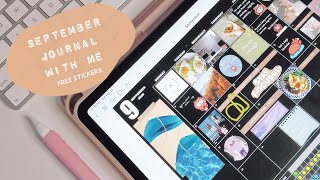 September Journal With Me | Free download Stickers ✨| GoodNotes 5 📖