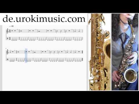 Saxophon Alt Lernen K#1 S#1 U#11 Noten Saxophonunterricht Schule Lied Lehrer Klasse Unterricht Melod