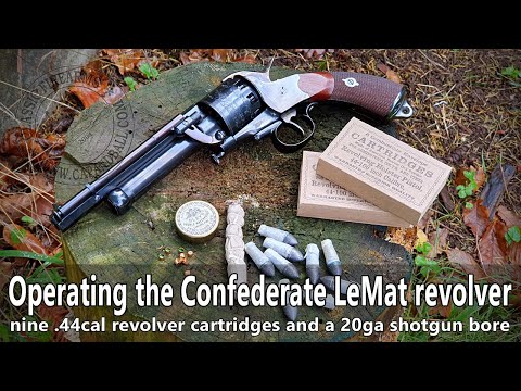 Operating the Confederate LeMat grapeshot percussion revolver