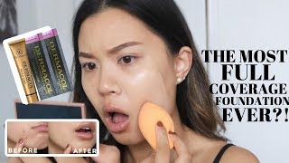 MOST FULL COVERAGE FOUNDATION EVER?! • Dermacol Makeup Cover - Review + Demo