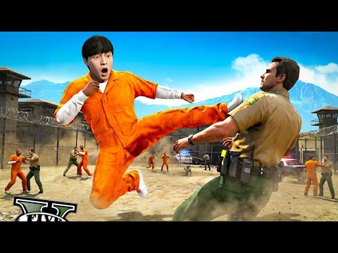 နင်ဂျာတစ်ယောက်အဖြစ် ထောင်ဖောက်ခဲ့တယ် | Prison Break as A Ninja in GTA V