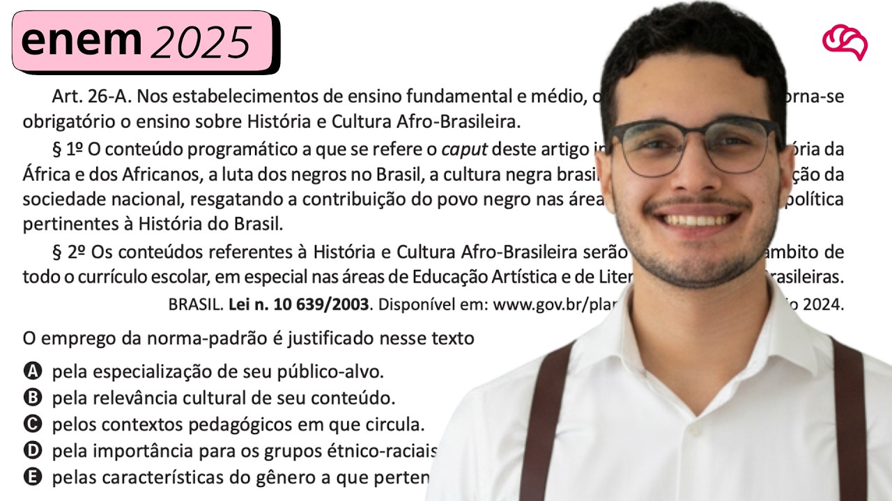 Resolução em Vídeo — Questão 13 ENEM 2025