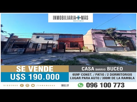 Video de YouTube - Casa Venta Buceo 2 Dormitorios Lugar Para Auto Patio AS*