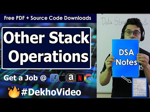 stackTop stackBottom Time Complexity of Operations in Stack Using Arrays