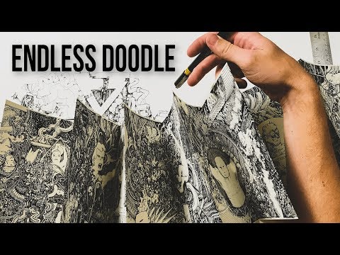 A Drawing as Long as Me! || Accordion Style Sketchbook Video