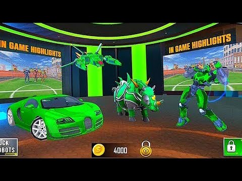 Multi Transform Robot Wars Games 2022: Rhino Dragon Helicopter Car Robot : Android Gameplay →