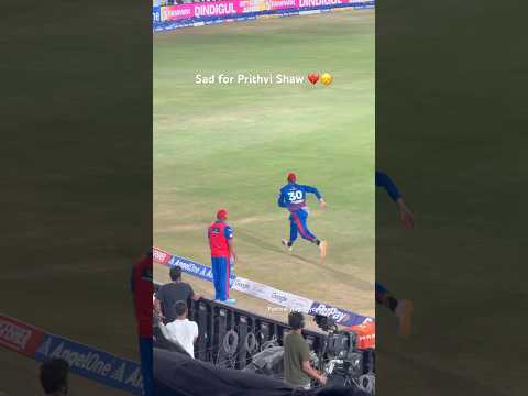 Sad for Prithvi shaw 💔😞 #srhvsdc #trending #viral #prithvishaw #hyderabad