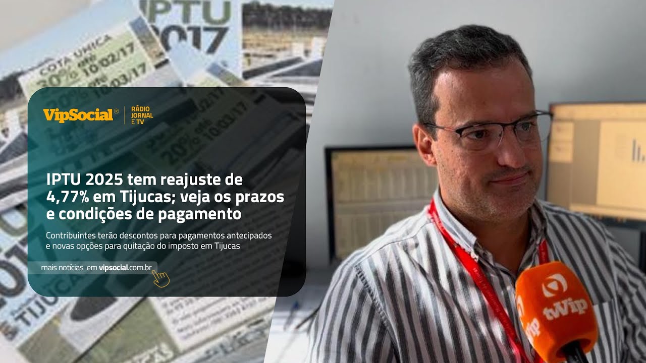 IPTU 2025 tem reajuste de 4,77% em Tijucas; veja os prazos e condições de pagamento